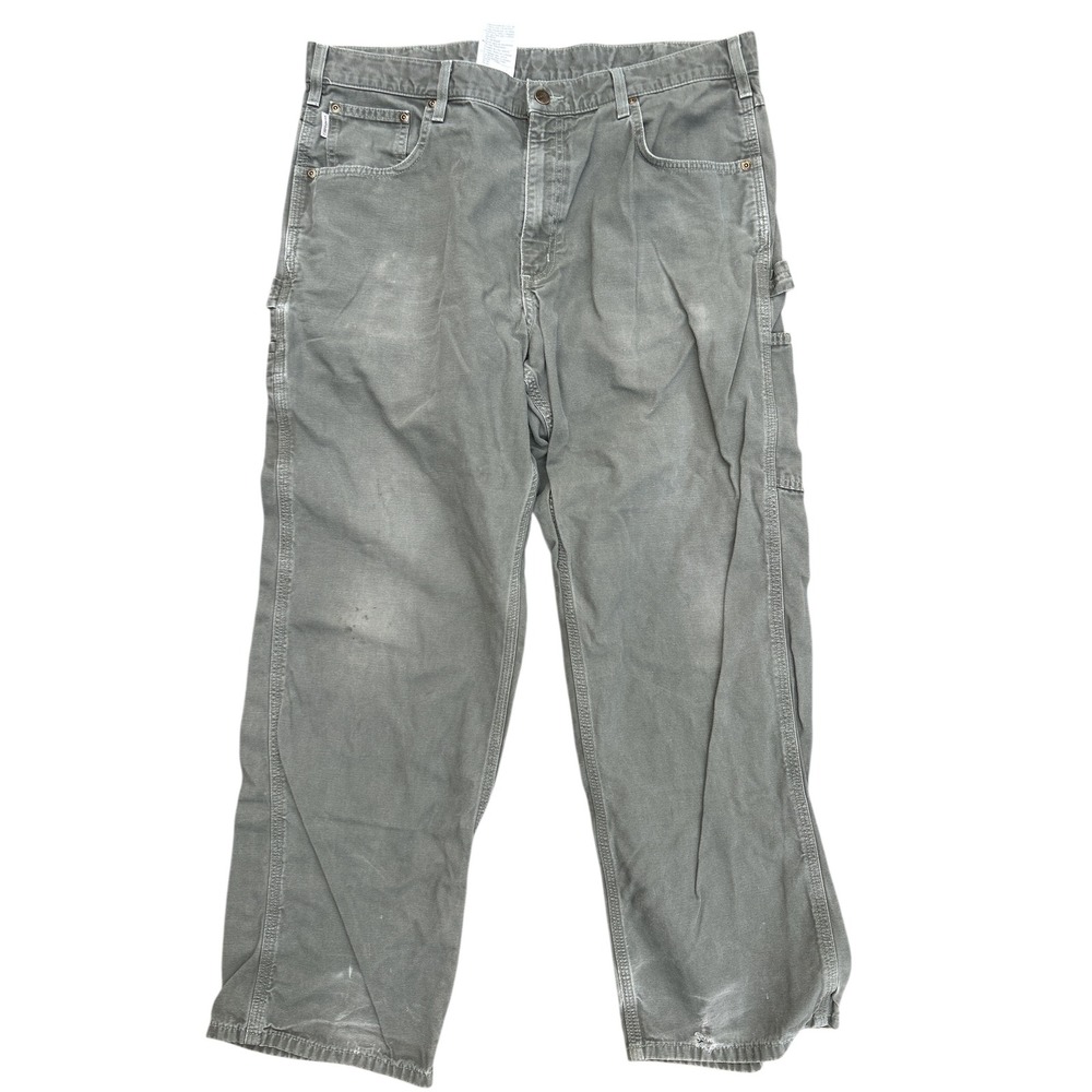 Carhartt Mens Work Pants B159 Loose  Fit Green‎ Cotton Size 38x30